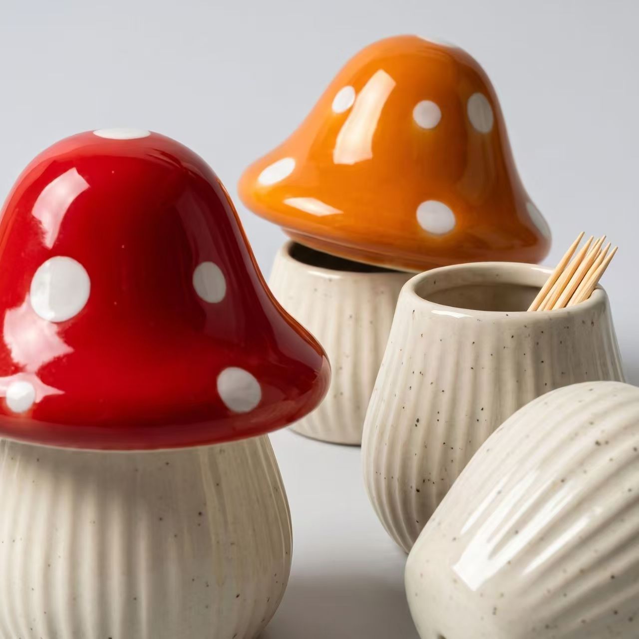 Cartoon Mushroom Ceramic Stora - огляд і ціна Home Bathroom Organizer