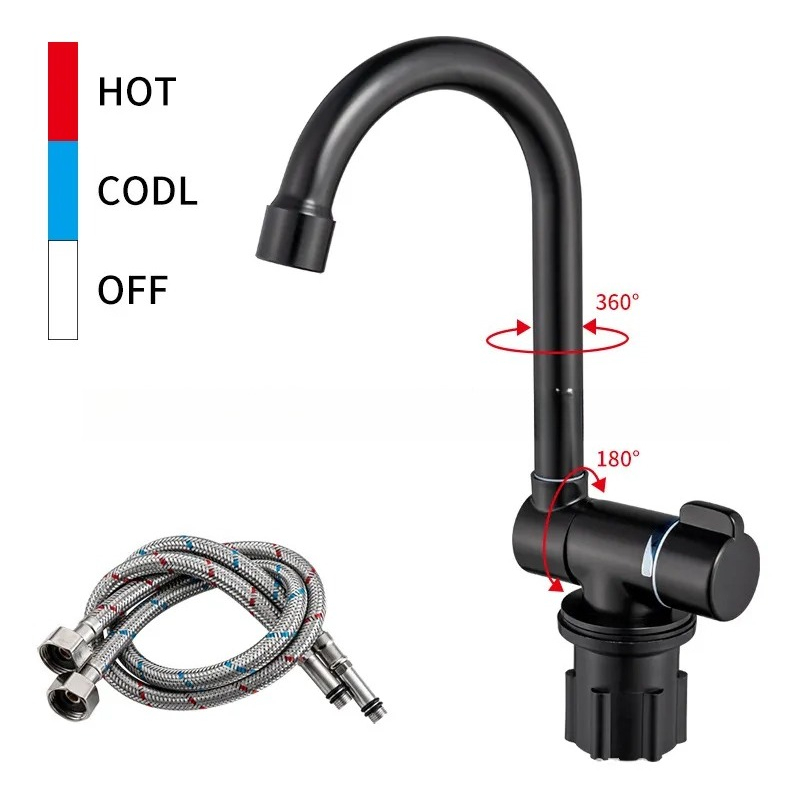 Black Foldable RV Faucet for C - огляд і ціна Basin Mixer Tap