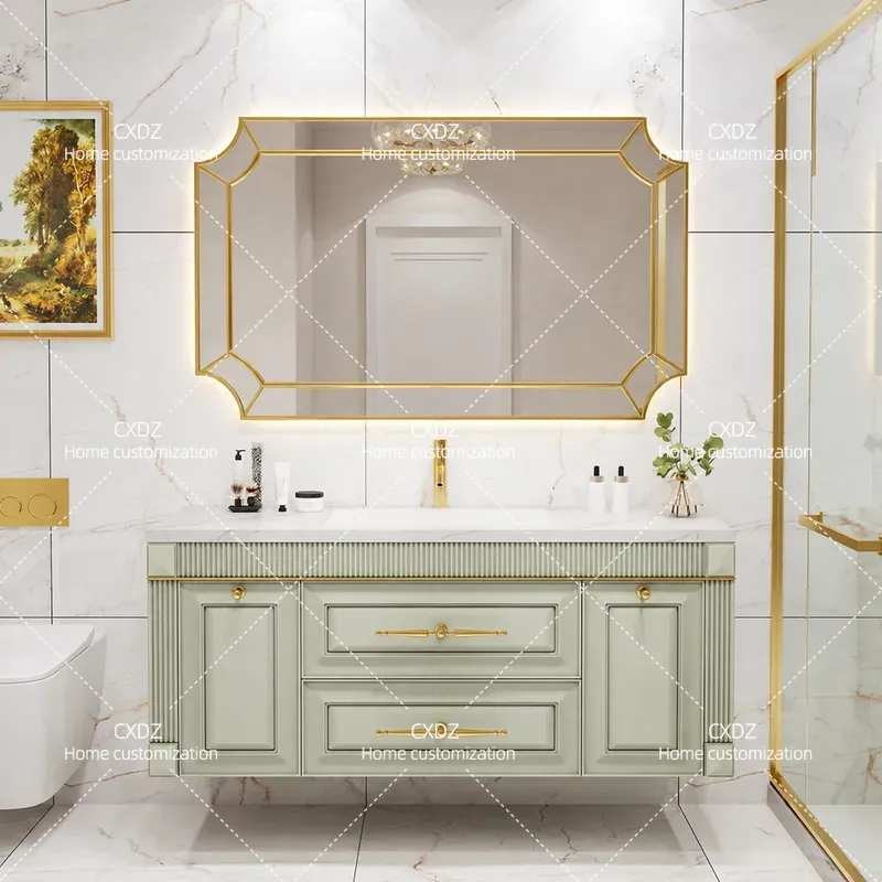American Oak Rock Slab Seamles - огляд і ціна Home Bathroom Vanity Combo